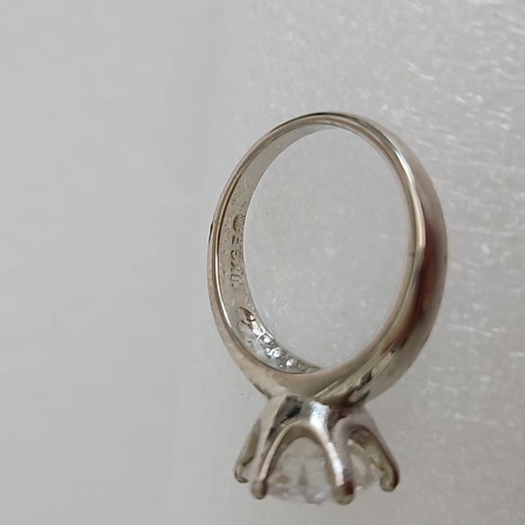 18KGE Silvertone & CZ Size 7 Ring - Picture 7 of 7